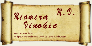 Miomira Vinokić vizit kartica